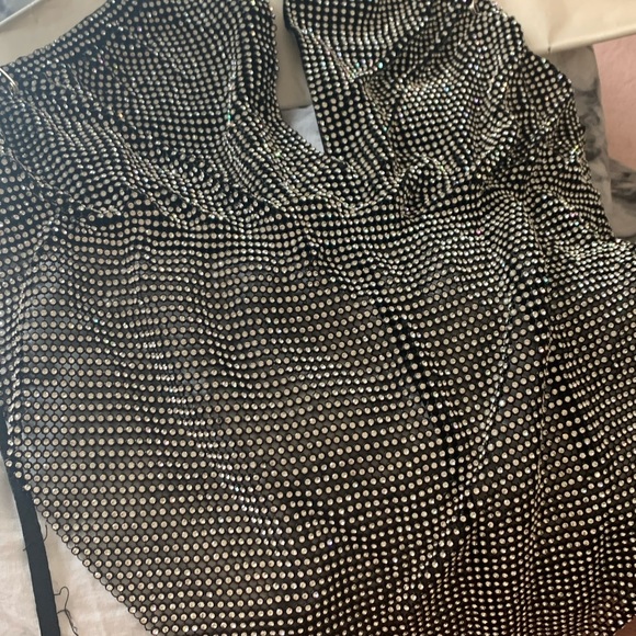 Sparkly bralette top. Tie at neck and back. Worn once. - Picture 7 of 13